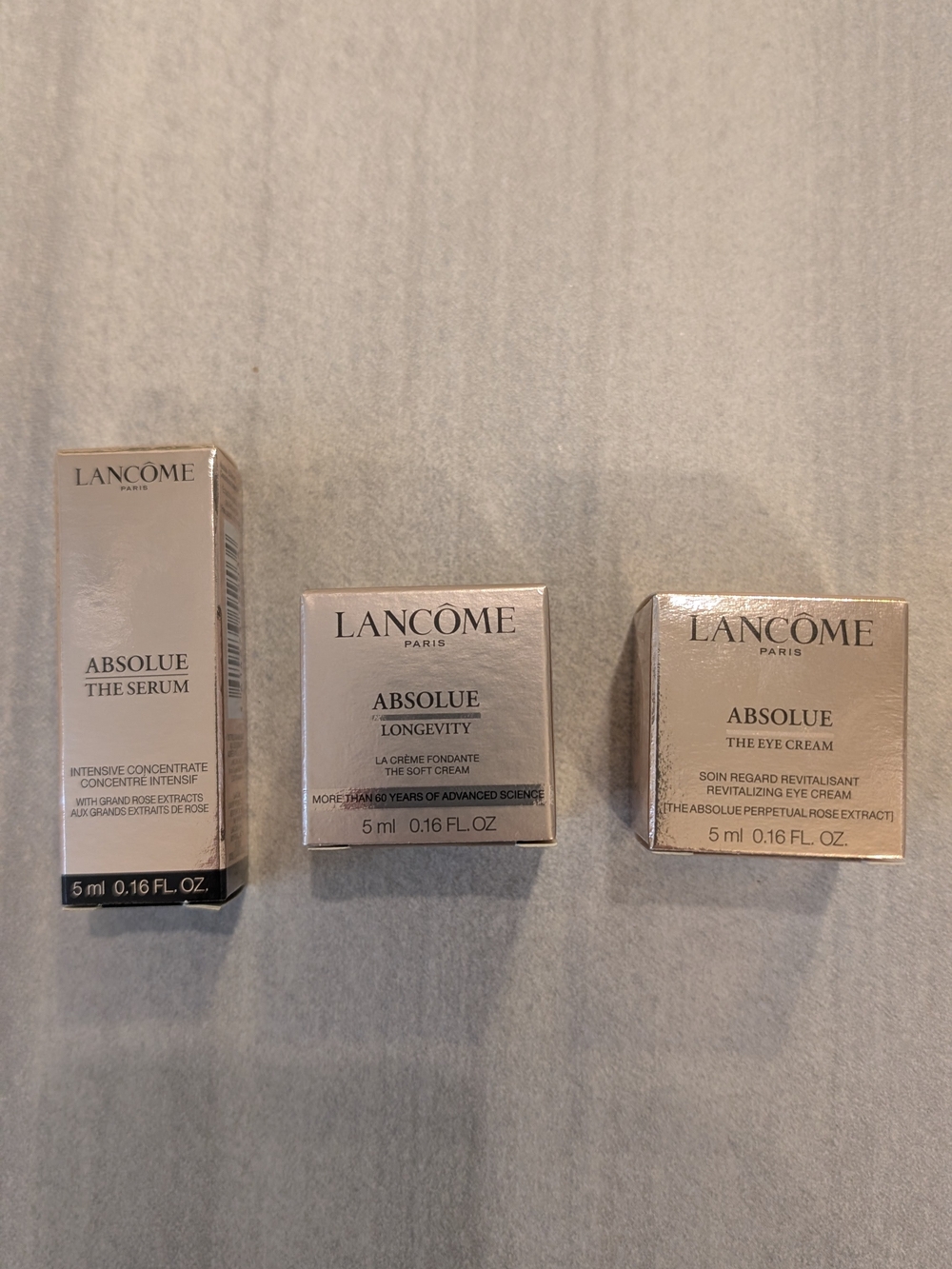 Lancome Absolue Skincare Set - Serum, Longevity Cream, Eye Cream